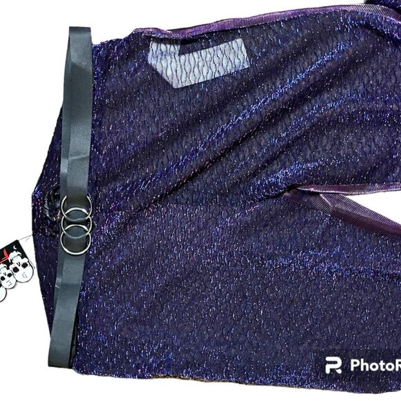 Devil Fashion Purple Galactic Transparent Unisex Legging Pant - NWT - Picture 4 of 4